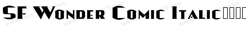 SF Wonder Comic Italic字体转换